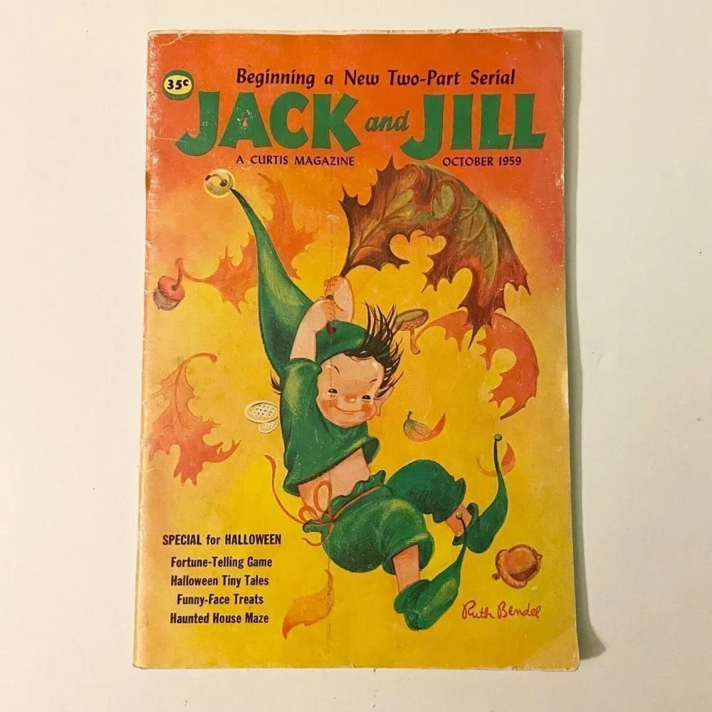 Vintage 1959 Jack and Jill Halloween Magazine October Edition Ruth Bendel